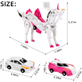 Miniatyrbild 2 av 4: Transformer Robot, Toddler Transformer Action Figurine Robot Vehicle Set, 2 Piece Kids Transformer Car Robot with Durable Connector, Auto Car Toys