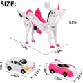 Miniatyrbillede 2 af 4: Transformer Robot, Toddler Transformer Action Figurine Robot Vehicle Set, 2 Piece Kids Transformer Car Robot med holdbar forbindelse, Auto Car Toys