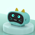 Miniatyrbild 1 av 5: Klocka med tecknad katt, dubbla alarmklockor, Bluetooth-högtalare, handsfree-samtal