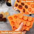 Miniatyrbild 5 av 5: Halloween Pumpa Chokladform, 2 st Pumpa Godis Silikonformar för Kaktårtdekoration, Cupcakes, Gelé, Kakor, Orange