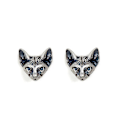 Miniatyrbillede 1 af 2: Betterlifefg-kitten Hoved Stud Øreringe Retro Frosty Vind Mænds Og Kvindernes Niche Design Enkle Personlighed Øreringe