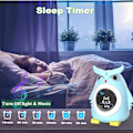 Miniatyrbillede 5 af 5: Børnevækkeur, Toddler Sleep Training-ur med natlys, sovelydsmaskine, NAP-timer, sød digital vækkeur til børn, ugle