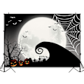 Miniatyrbilde 2 av 5: 7x5ft Nightmare Halloween-temaet Fotografi Bakgrunn Skrekk Gresskar Trick or Treat Jack Tema Baby Shower Festdekor Foto