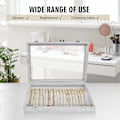 Miniatyrbillede 5 af 5: Halskæde Organizer Box Premium 20 Kroge Halskæde Display Smykkebakke med Transparent Låg Smykke Halskæde Display Box (Grå)