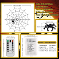 Miniatyrbillede 4 af 5: Halloween Edderkoppespind Lys 4FT Diameter 70 LED med Sort Edderkop, Vandtæt Orange Net Lys, Fjernbetjening, 8 Tilstande
