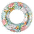 Miniatyrbilde 1 av 4: Oppblåsbar badering for barn, badering poolbøye, retrostripet PVC oppblåsbar bøye poolbøye Sequined watermelon Suitable for 5-9 years old