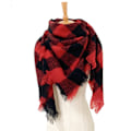 Miniatyrbillede 2 af 7: Mode Vinter Varmt Stort Tartan Tæppe Plaid Sjal SJ-34#red 135x135x200cm