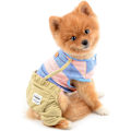 Miniatyrbild 2 av 5: Husdjur bredrandig skjortoverall kläder jumpsuit för små hundar katter pojke flicka valp tröja väst med byxor söt Yorkie Chihuahua kläder