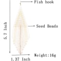 Miniatyrbillede 3 af 5: Heyone Lange Perleøreringe \2013 Boho Native Håndlavede Seed Bead Tassel Øreringe til Kvinder og Piger, Bohemian Store Statement