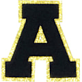 Miniatyrbillede 2 af 5: Bogstav Patch Sweater， Engelsk Bogstav A-Z Stryge På Reparation Patches Alfabet Sy Applikationer Tøj Badges（Sort A-Z）A-ZSort