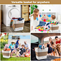 Miniatyrbild 5 av 5: Fällbar tvättkorg i plast: Fällbar tvättkorg - Fällbar pop-up tvättkorg för tvätt och förvaring 43 liter (guld)