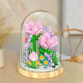 Miniatyrbillede 3 af 5: Carnation Blomsterbuket Byggesæt Legetøj 624Pcs Mini Klodser Blomstersæt, Voksen Botanisk Samling Venner Sæt, Gaver