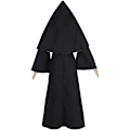Miniatyrbilde 3 av 5: Nonnekostyme Plus Size Skummel Nonneantrekk Prest Halloweenkostyme Svart