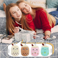 Miniatyrbillede 6 af 6: Plysdyr nøglering pige plys legetøj børnelegetøj med nøglering til børns fødselsdagsgaver, Pink, Teal, Brun, Beige, Grøn