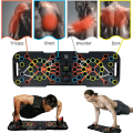 Miniatyrbillede 2 af 5: 41 i 1 Push Up Bodybuilding Push Up Board med håndtag Smart Meter＆Foldbar modstandsbånd Board og Fitness Machine System Muskeltræningsudstyr