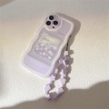 Miniatyrbilde 3 av 5: Kompatibel med iPhone 11 Pro-deksel med søtt lilla blomstermønsterdesign Estetisk kvinner Tenåringsjenter Blomsterlinsebeskyttelse