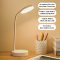 Pikkukuva 4 / 5: Joustava LED-pöytävalaisin Ladattava Langaton USB-latauskaapeli ja 3 Kirkkaustasoa Kosketuspainike Opiskelu Lukeminen Työ Premium A