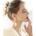 Miniatyrbillede 3 af 5: Heyone Sommerfuglevinge Drop Dangle Øreringe Guldbelagt Krystal Rhinestone til kvinder piger bryllup Smykker
