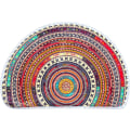 Miniatyrbillede 1 af 4: Halvrund boheme bademåtte, ultra blød og vandabsorberende bademåtte, boho mandala badetæppe, maskinvask/tørring, 30x 20 tommer