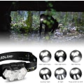 Miniatyrbilde 3 av 5: Hodelykt, kraftig LED 2000 lumen 6 lysmoduser 45° justerbar, LED-lommelykt for fiske, camping, lesing, fotturer, sykling, løping