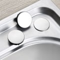 Miniatyrbillede 3 af 5: Sæt med 2 køkkenvaskhul-dæksler til køkkenvask, hanehul-dæksel, badeværelseshanehul-dæksel, rustfrit stål vaskoverløbsdæksler (35mm)
