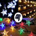 Miniatyrbillede 4 af 5: LED-lyskæde Solcellelyskæde Udendørs DS Solcelle-stjernelyskæde Solcellelamper 8 tilstande Festivalbelysning Vandtætte terrasselamper-9,5M 50LED