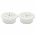 Miniatyrbillede 3 af 5: 2 stk. 2 tommer (50 mm) skrivebordsledningssamlinger ledningshulbetræk til kontor-pc-skrivebordsledningssamling hvid