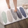Miniatyrbillede 3 af 3: Farverige blade mønster badeværelse tæpper bløde shaggy mikrofiber brusebad tæppe maskine (farverige E, 24\"x35\")