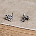 Miniatyrbillede 2 af 2: Betterlifefg-kitten Hoved Stud Øreringe Retro Frosty Vind Mænds Og Kvindernes Niche Design Enkle Personlighed Øreringe