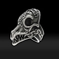 Miniatyrbillede 1 af 4: 1 stk Morior Invictus Ring Mænds Ringe Oxiderede Tro Smykker