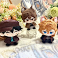 Miniatyrbilde 5 av 5: Plysj nøkkelring, 4\" søt Chibi plysjfigur nøkkelring anheng for ryggsekk, Dazai Osamu Chuuya Rampo Dostoevsky plysj for BSD-fans (Dostoevsky)