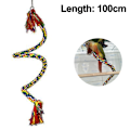 Miniatyrbillede 1 af 5: Fugletov Perch, Papegøje Legetøj Reb Bungee Fugle Legetøj 1M