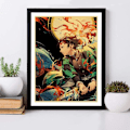 Pikkukuva 2 / 4: 5D Anime Timanttimaalaus Sarjat Aikuisille, Demon Slayer Timanttitaide Maalaus Timanteilla, DIY Maalaus Sarja Maalaus Numeroiden Mukaan Jalokivi Taide Poralla ja…