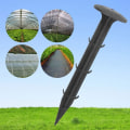 Miniatyrbilde 3 av 5: Pakke med 50 teltplugger i plast, harde plugger for hardt underlag, plugger for teltplugger, camping, fotturer eller piknikpresenning, brukt i hagebunndekke
