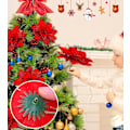 Miniatyrbillede 3 af 5: Julepynt, Kunstig Juleblomst, Glitrende Juletræguirlande, Til Juletræ, Bryllupsfestdekorationer-20 STK, Rød