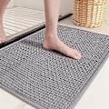Miniatyrbillede 1 af 5: 16\"x24\" Chenille Bademåtter - Farve G Tynde Bademåtter Passer Under Døren - Absorberende, Flade, Skridsikre, Bløde, Maskinvaskbare