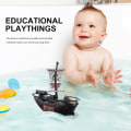Miniatyrbillede 2 af 5: 1 stk. Børnepiratbåd Pool Badelegetøj Elektrisk Piratskib Model Pirat Sjovt Lærerigt Badekar Legetøj til Børn Småbørn Piratfest Favør