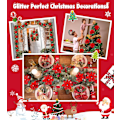 Miniatyrbillede 4 af 5: Julepynt, Kunstig Juleblomst, Glitrende Juletræguirlande, Til Juletræ, Bryllupsfestdekorationer-20 STK, Rød