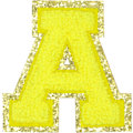 Miniatyrbillede 2 af 5: Bogstav Patches til Tøj, Engelsk Bogstav A-Z Stryg På Reparation Patches Alfabet Sy Appliques Tøj Badges（Gul A-Z）A-ZGul