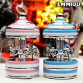 Miniatyrbilde 5 av 5: Karusell musikkboks, gaveinnpakket keramisk musikalsk karusellhest, blinkende LED-lys karusell, spiller Twinkle Twinkle