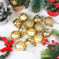 Miniatyrbillede 3 af 5: Julekugle, juletræspynt, plastikpynt juletræspynt, til julefester, bryllupper, feriefester - 4 cm (guld)