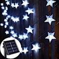 Miniatyrbillede 1 af 5: LED-lyskæde Solcellelyskæde Udendørs DS Solcelle-stjernelyskæde Solcellelamper 8 tilstande Festivalbelysning Vandtætte terrasselamper-9,5M 50LED