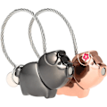 Pikkukuva 4 / 5: 1 Pari Kissing Pig -pari, Magneettinen Irrotettava Avaimenperä, Seos