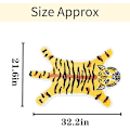 Miniatyrbilde 3 av 3: Tigerformet badematte for baderom søte dyr gul tiger tegneserie baderomsteppe sklisikker absorberende badekar teppe for baderom