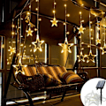 Miniatyrbillede 1 af 3: LED Solcelle Gardin Lyskæde 3.5m Girlande Fe Lys Sol LED Lyskæde til Vindue Soveværelse Bryllup Dekoration Terrasse Lys-Farve: Varm Hvid