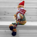 Miniatyrbillede 1 af 5: Julepynt Siddende Julemand Julemand Snemænd Figur Plys Legetøj Dukke Julefest Træhæng