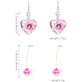 Miniatyrbilde 4 av 5: Håndlagde dråpeformede spiralformede lampwork-moteglassperle-anheng-øredobber