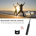 Pikkukuva 2 / 5: Selfie-keppi jalustalla, teleskooppinen selfie-keppi irrotettavalla Bluetooth-kaukosäätimellä ja täyttövalolla - puhdas musta