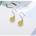 Miniatyrbillede 4 af 5: Heyone Tiny Sweet Yellow Lemon Charm Dangle Threader Drop Øreringe