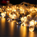 Miniatyrbillede 3 af 5: Kirsebærblomst Fe Lys 6m 40 LED'er Varm Hvid Kobbertråd Batteridrevet Lyskæde til Havefest Bryllup Jul